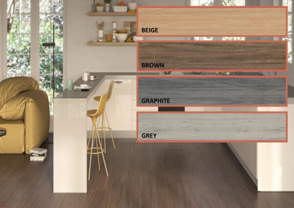 Grès cérame effet parquet rectifié LOMOND