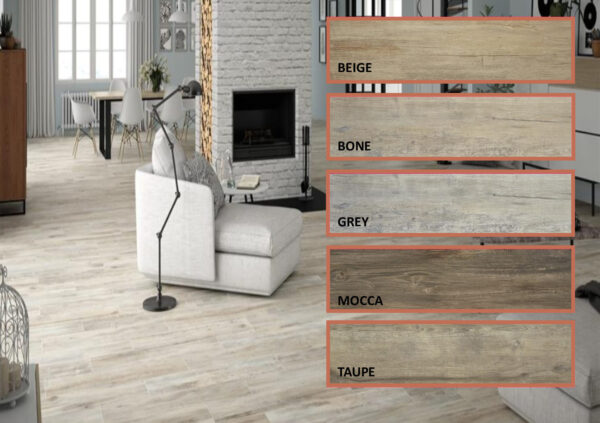 Grès cérame rectifié imitation parquet SHIREEN