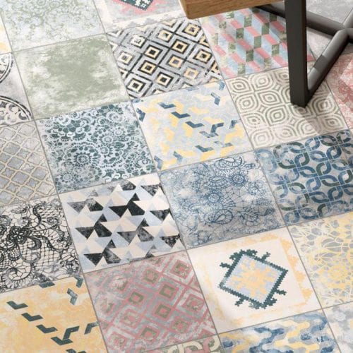 Série PERSEO RITZ- Carrelage gres ceramae imitation carreau de ciment