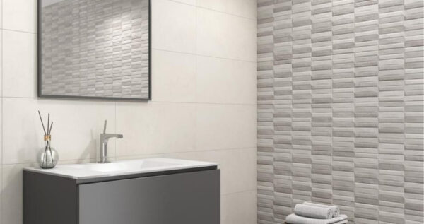 Carrelage effet betón Leeds SAND -Leeds grey mosaic
