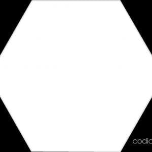 Basic White Hex 25 Hexagonal 22×25
