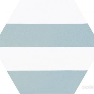 Hex 25 Porto Capri Aqua Hexagonal 22×25