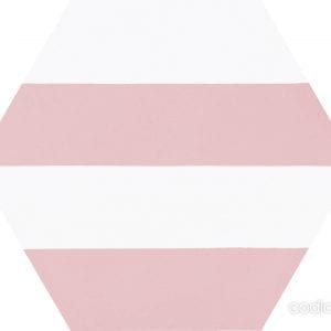 Hex 25 Porto Capri Pink Hexagonal 22×25