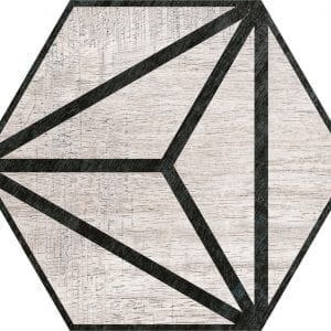 Hex 25 Tribeca Grey Hexagonal Variedad 3 22×25