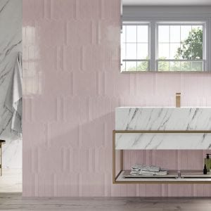 Dimsey pink 6,5×33,2. Dimsey outside pink 6,5×33,2. Ducale pulido 120×260. Nordik maple 20×120.