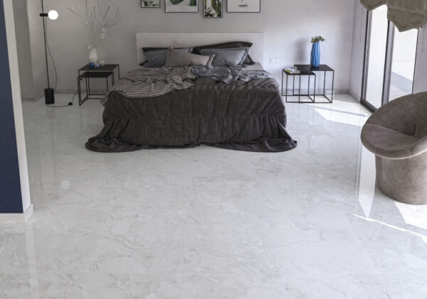 Carrelage marbre gris Kuartz white 60×120.