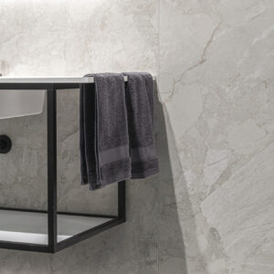 Salle de bain marbre Kuartz beige 100×250.