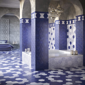 Carrelage hexagonal Marrakech 15×17 pour salle de bain