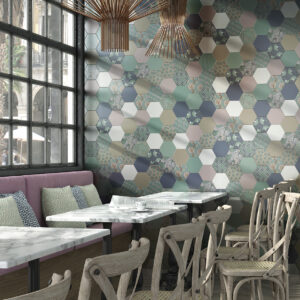 Good Vibes 14x16 Hexagonal Porcelain Tile for Wall Coverings