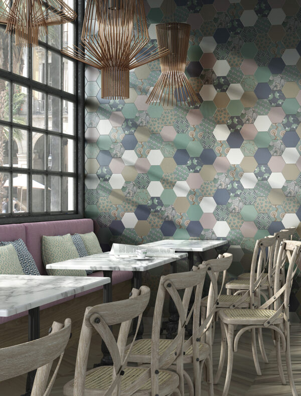 Good Vibes 14×16 Hexagonal Porcelain Tile for Wall Coverings