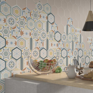Tuile de porcelaine hexagonale Boom 14×16 pour carreaux de mur