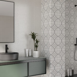 Ambiente Bolonia – Gris 22,3×22,3 y Deco 2 22,3×22,3