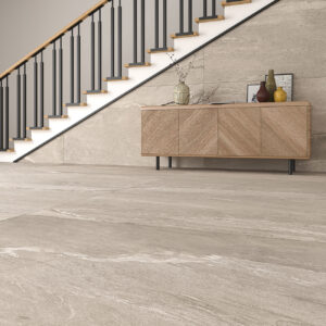 Le Monde du Carrelage – Carreau de porcelaine imitation bois – AMB MARKEL TAUPE 90X180