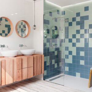 Le Monde du Carrelage – Vilar Alvaro – 15×15 BLANCO + SAGE + BLUE MIST